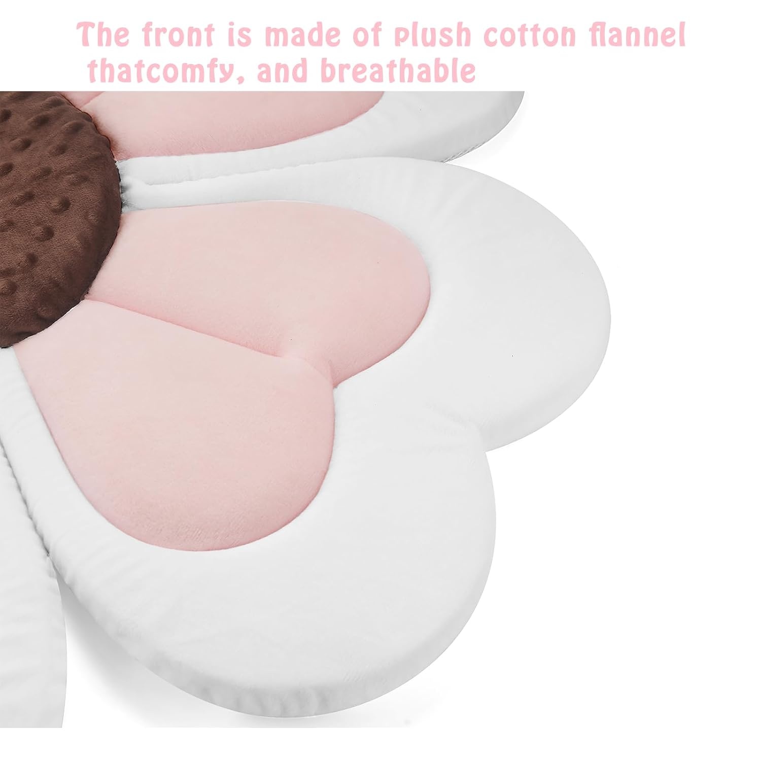 image:imagePandaEar Baby Bath Pad for Infant Newborn Bath Baby Bath Seat to Toddler 0 to 6 Months and Up Soft Flower Petals for Sink Bathtub Essentials Shower Gift Pink Heart
