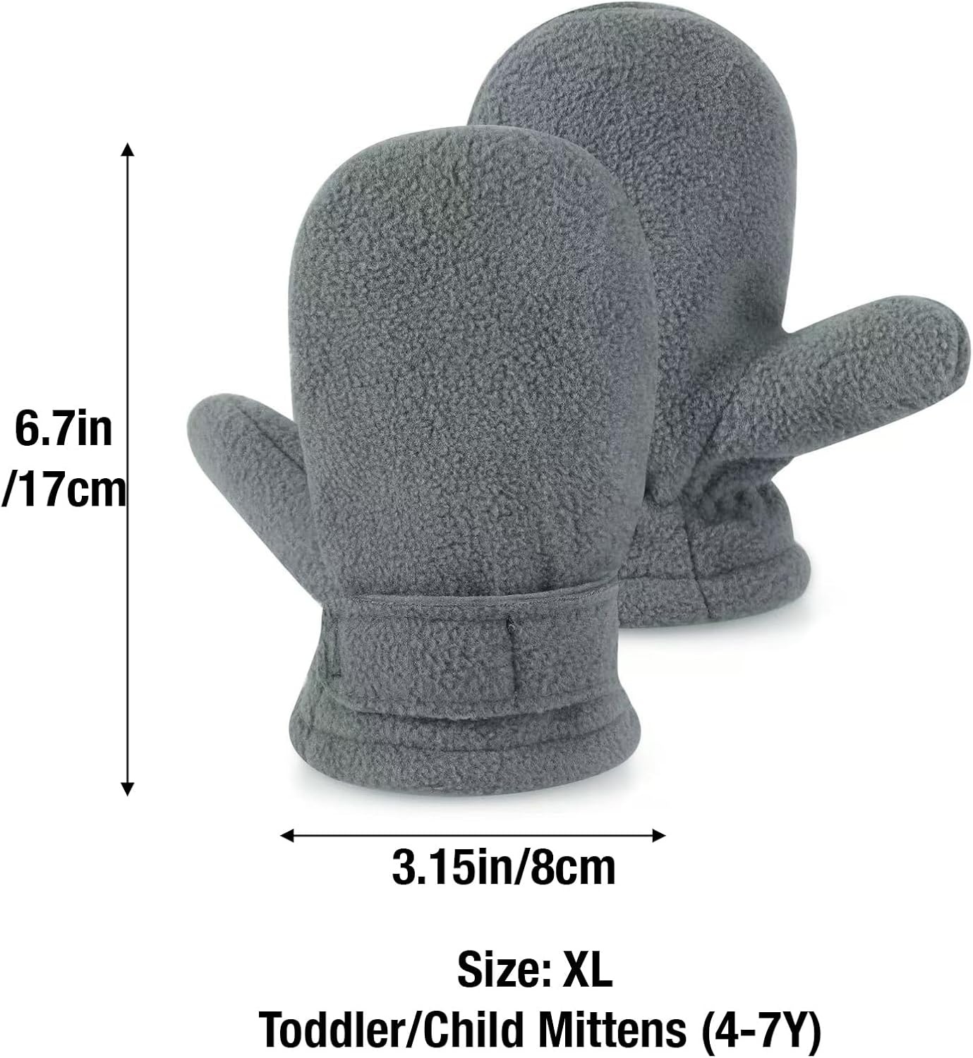 image:imagePandaEar 2 Pairs Baby Toddler Mittens Winter Warm Fleece Gloves Sherpa Lined No Thumb Infant Mittens for Boys