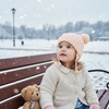 PandaEar Baby Winter Knit Hat with Earflaps and Pom Poms, Fleece Lined Beanie for Infant Toddler Girls Boys(Light Pink)