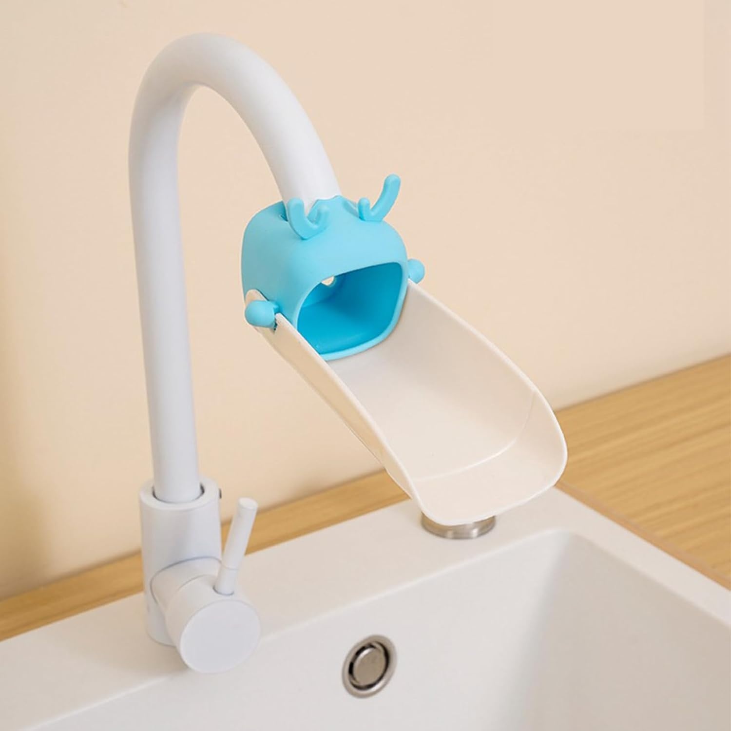 image:imagePandaEar 3 Pack Faucet Extender for Toddlers Sink Extenders Baby Hand Washing Water Spout Extender for Bathroom Sink Kitchen PinkBlueGreen