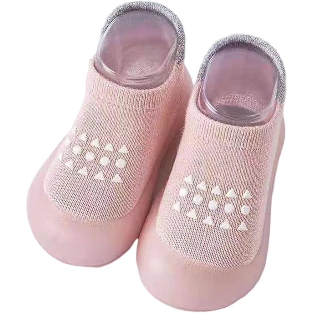 image:imagePandaEar Baby Sock Shoes Toddler Walking Shoes NonSlip Soft Sole Sneakers Breathable Slippers for Infant Boys GirlsPink