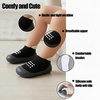 PandaEar Baby Sock Shoes Toddler Walking Shoes, Non-Slip Soft Sole Sneakers Breathable Slippers for Infant Boys Girls(Black)
