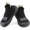 PandaEar Baby Sock Shoes Toddler Walking Shoes, Non-Slip Soft Sole Sneakers Breathable Slippers for Infant Boys Girls(Black)