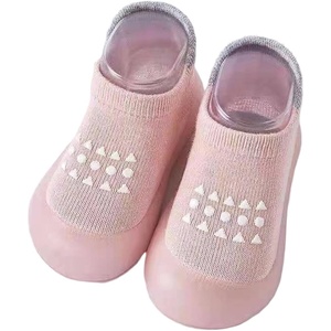 PandaEar Baby Sock Shoes Toddler Walking Shoes, Non-Slip Soft Sole Sneakers Breathable Slippers for Infant Boys Girls(Pink)