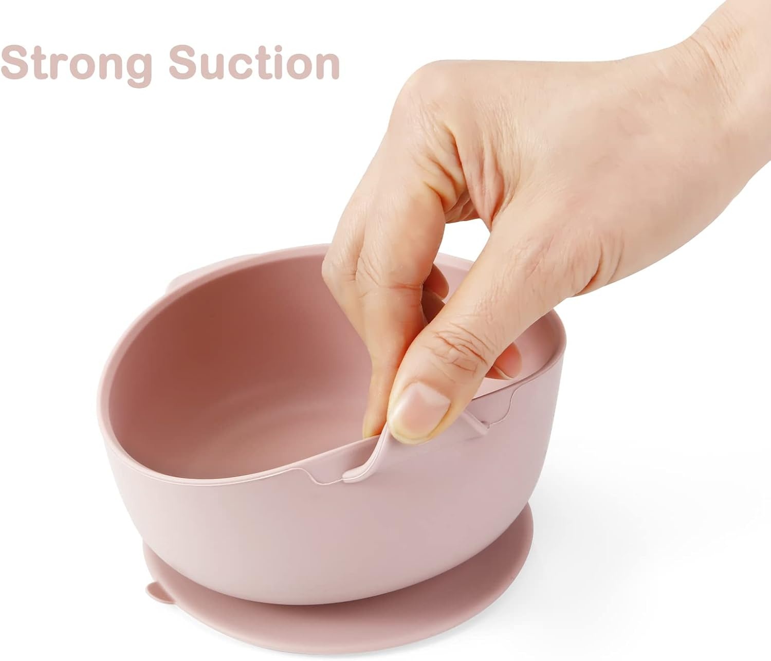 image:imagePandaEar 3 Pack Baby Bowls with Suction LeakProof Stay Put Silicone Food Bowl with Lids for Babies Kids Toddlers Infants Food Grade Soft Safe BPAFree Silicone Pink Rose LinenPink Rose Linen