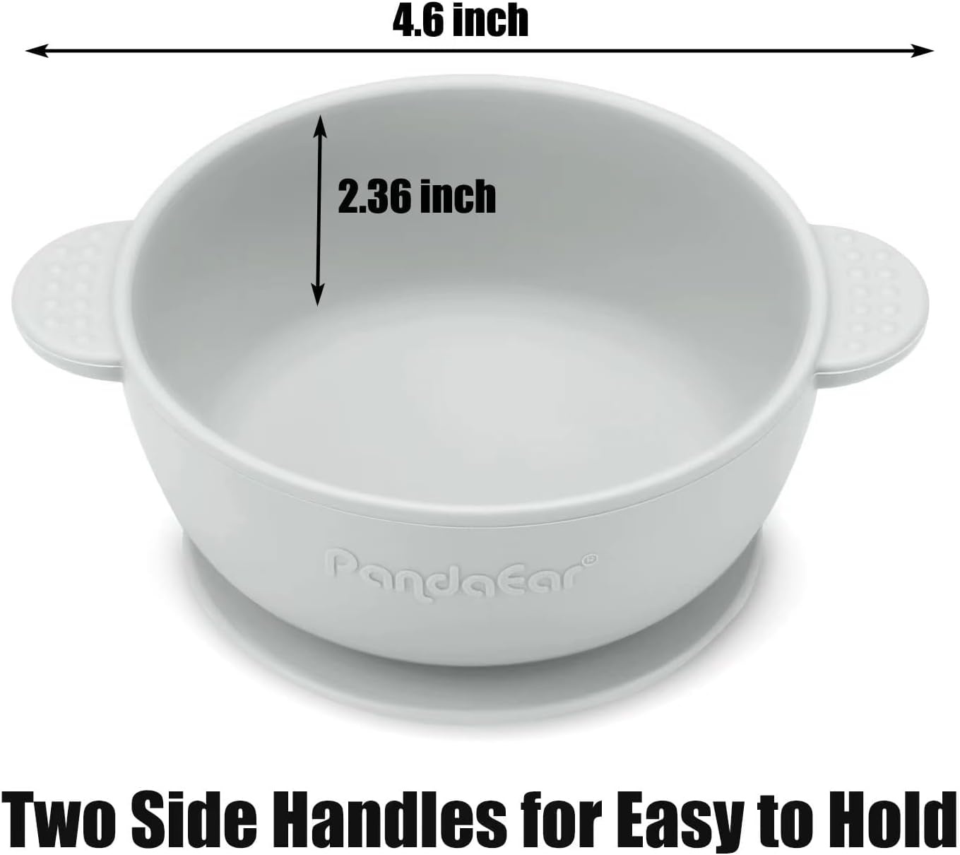 image:imagePandaEar 3 Pack Baby Bowls with Suction Stay Put Silicone Food Bowl for Babies Kids Toddlers Infants Food Grade Soft Safe BPAFree Silicone Brown Grey TanBrown Grey Tan