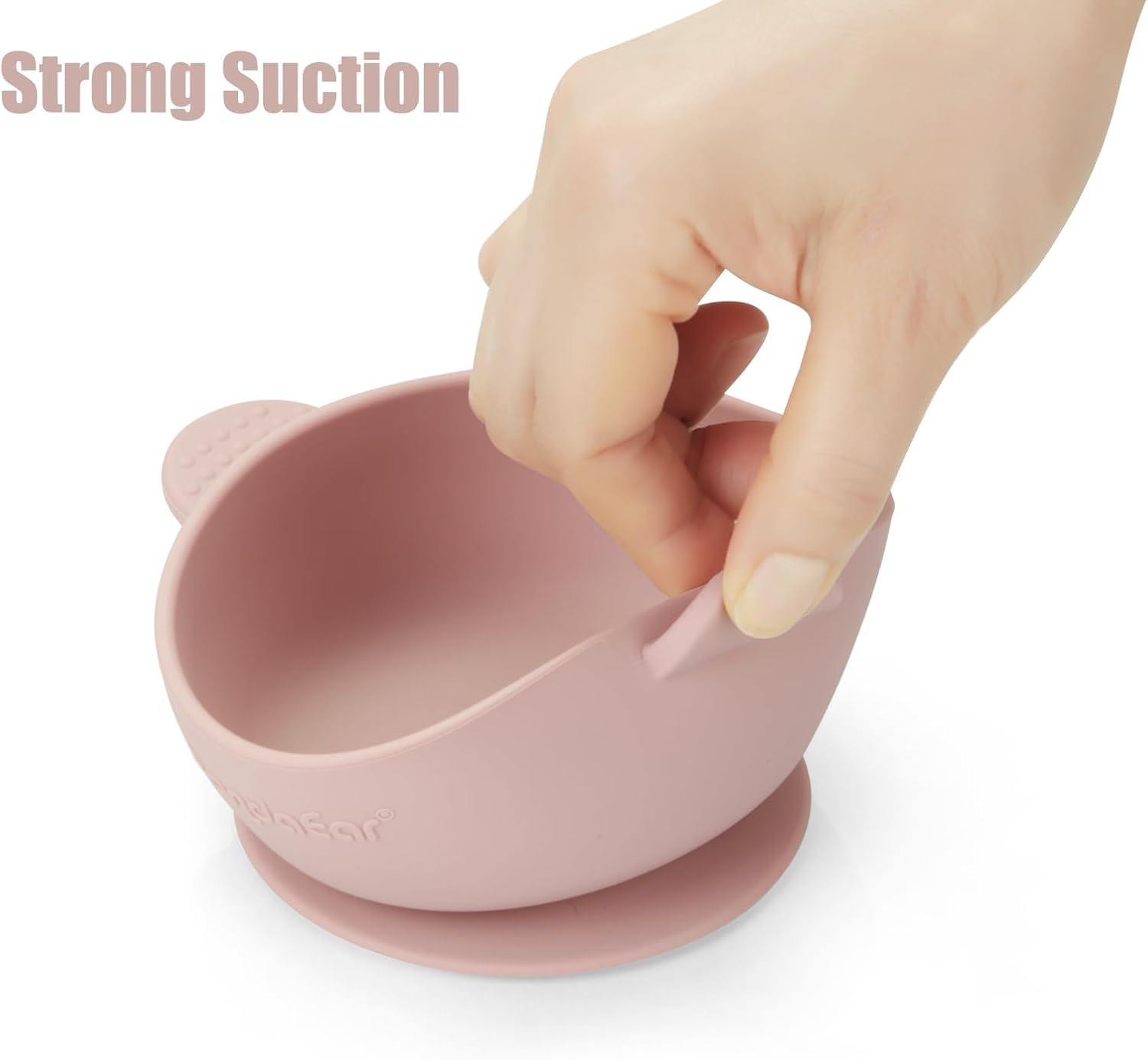 image:imagePandaEar 3 Pack Baby Bowls with Suction Stay Put Silicone Food Bowl for Babies Kids Toddlers Infants Food Grade Soft Safe BPAFree Silicone Brown Grey TanPink