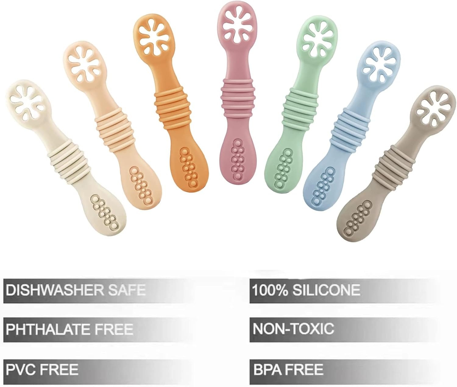 image:imagePandaEar 3 Pack Baby Bowls with Suction amp 7 Pack Baby Spoons