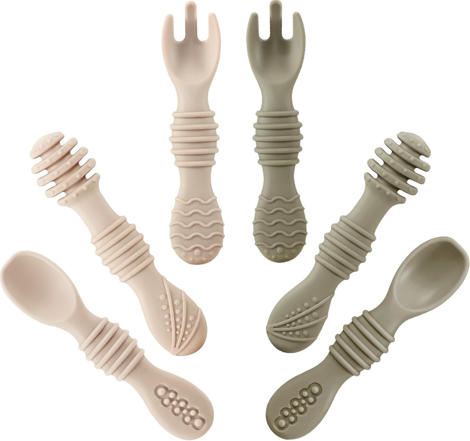 image:imagePandaEar 3 Pack Baby Bowls with Suction amp Silicone Baby Spoons amp Fork Feeding Set