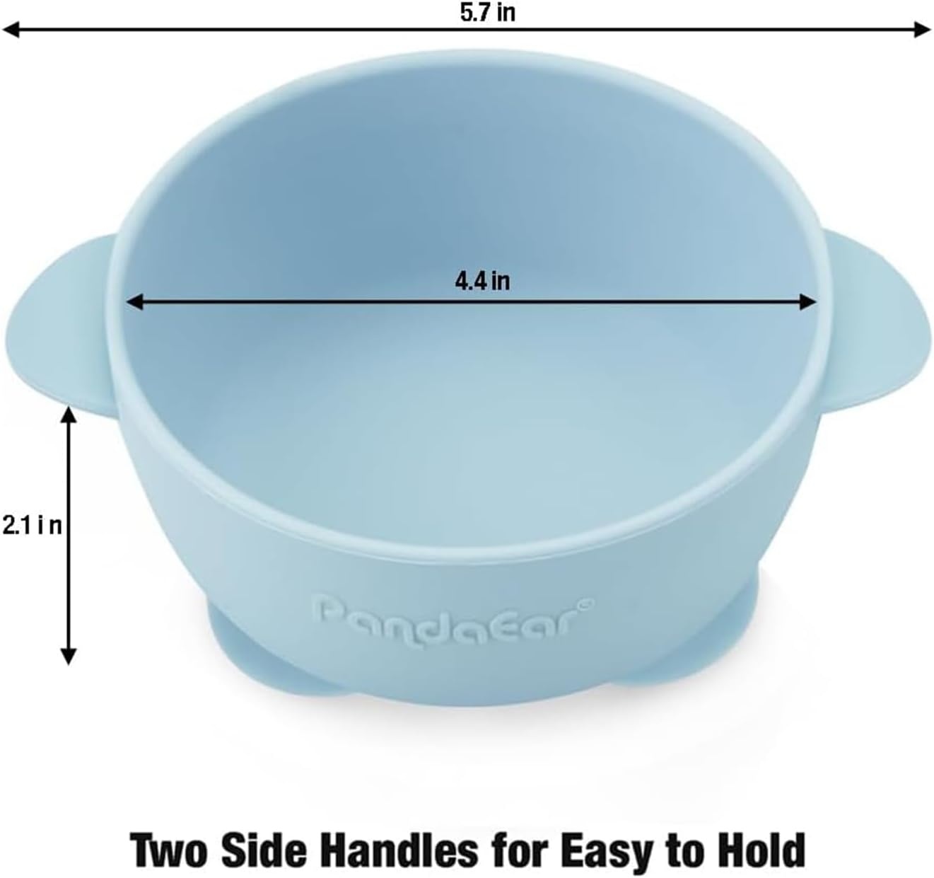 image:imagePandaEar 3 Pack Baby Suction Bowls with Lids LeakProof Stay Put Silicone Food Bowl for Babies Kids Toddlers Infants Food Grade Soft Safe BPAFree Silicone Blue Brown Tan