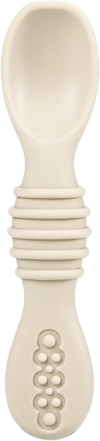 image:imagePandaEar 3 Pack Silicone Suction Baby Bowls amp 3 Baby Feeding SpoonsLinen Brown Tan