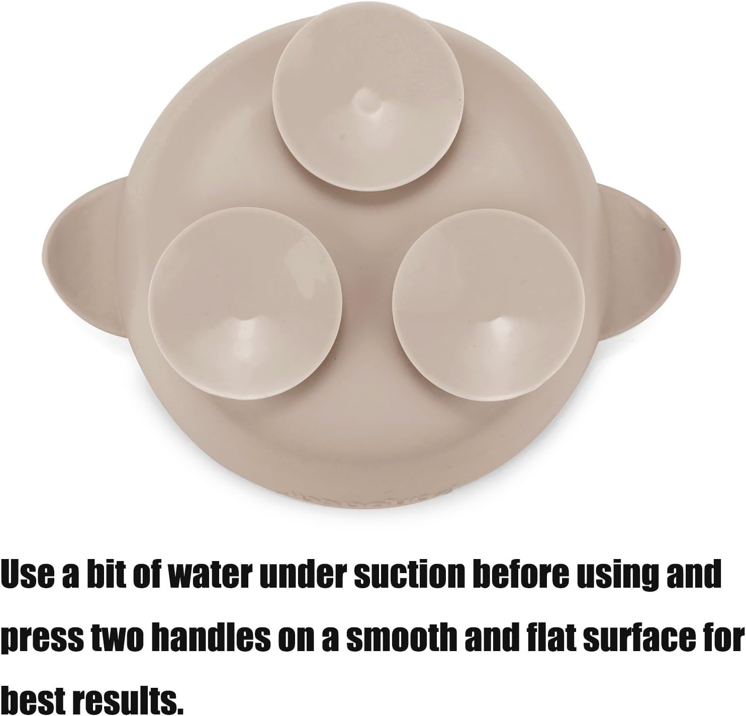image:imagePandaEar 3 Pack Silicone Suction Baby Bowls amp 3 Baby Feeding SpoonsLinen Brown Tan