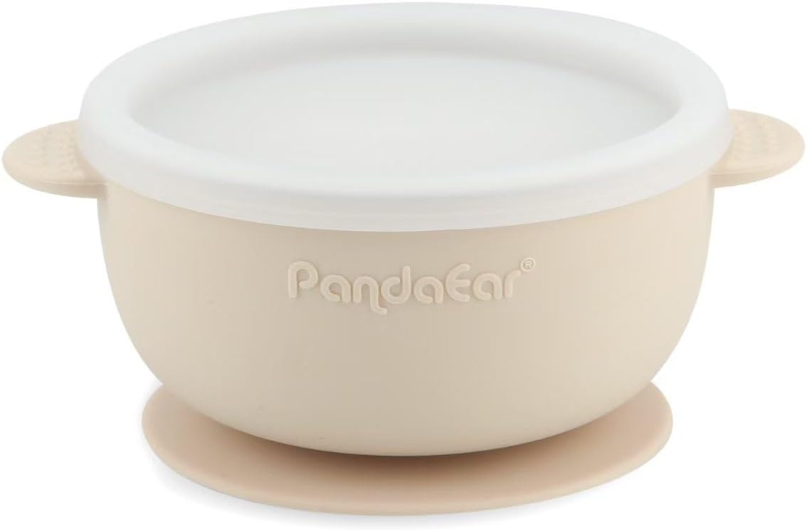 image:imagePandaEar 3 Pack Stainless Steel Baby Suction Bowls NonSlip Child Food Bowl with Silicone Sleeve for Kids Toddlers Infants Unbreakable amp Mess Free PinkPink