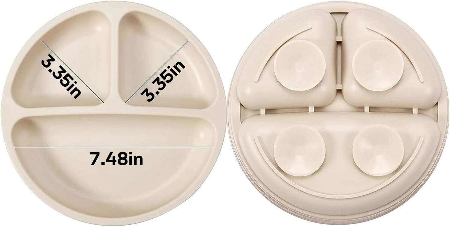 image:imagePandaEar 3 Pack Toddler Plates amp Baby Spoons and Fork