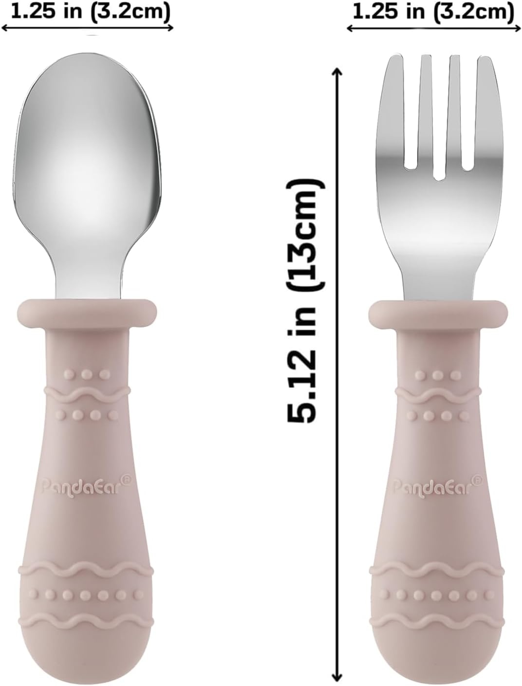 image:imagePandaEar 6in1 Stainless Steel Baby Feeding Set Divided Suction Plate Bowl Sippy Cup with Straw Bib Spoon amp Fork BPAFree Toddler Feeding Essentials for SelfFeeding PinkPink
