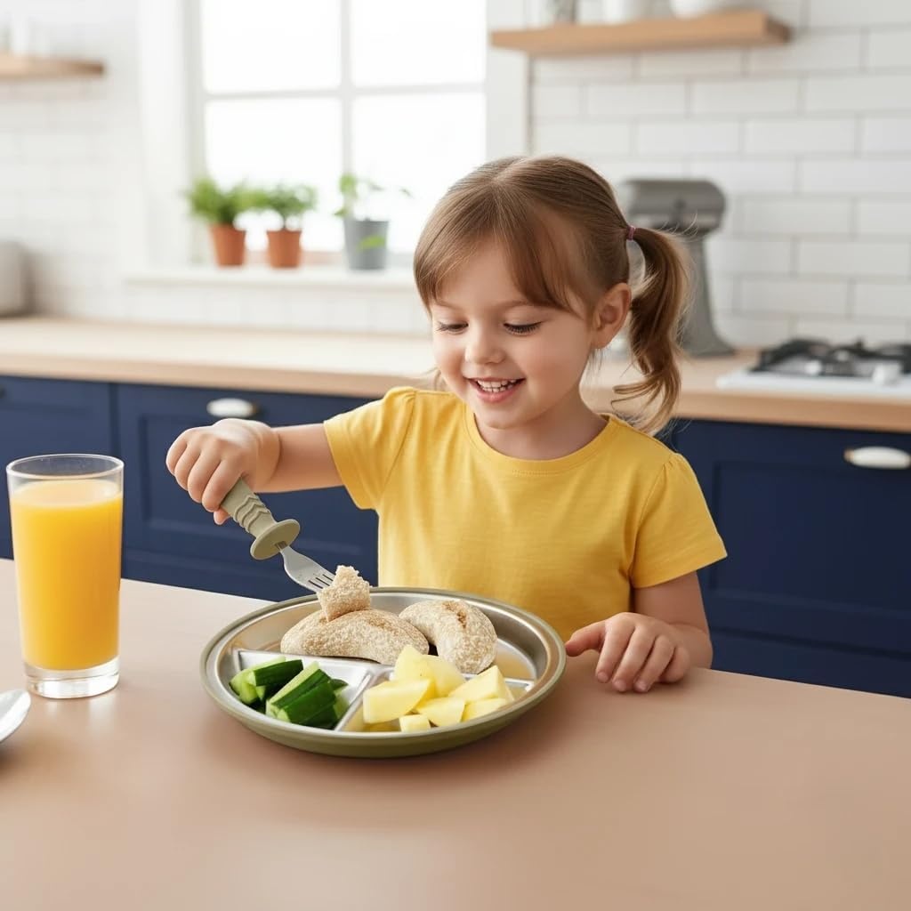 image:imagePandaEar 8PCS Baby Feeding Set amp 6 Pack Silicone Baby Spoons and Fork Feeding Set