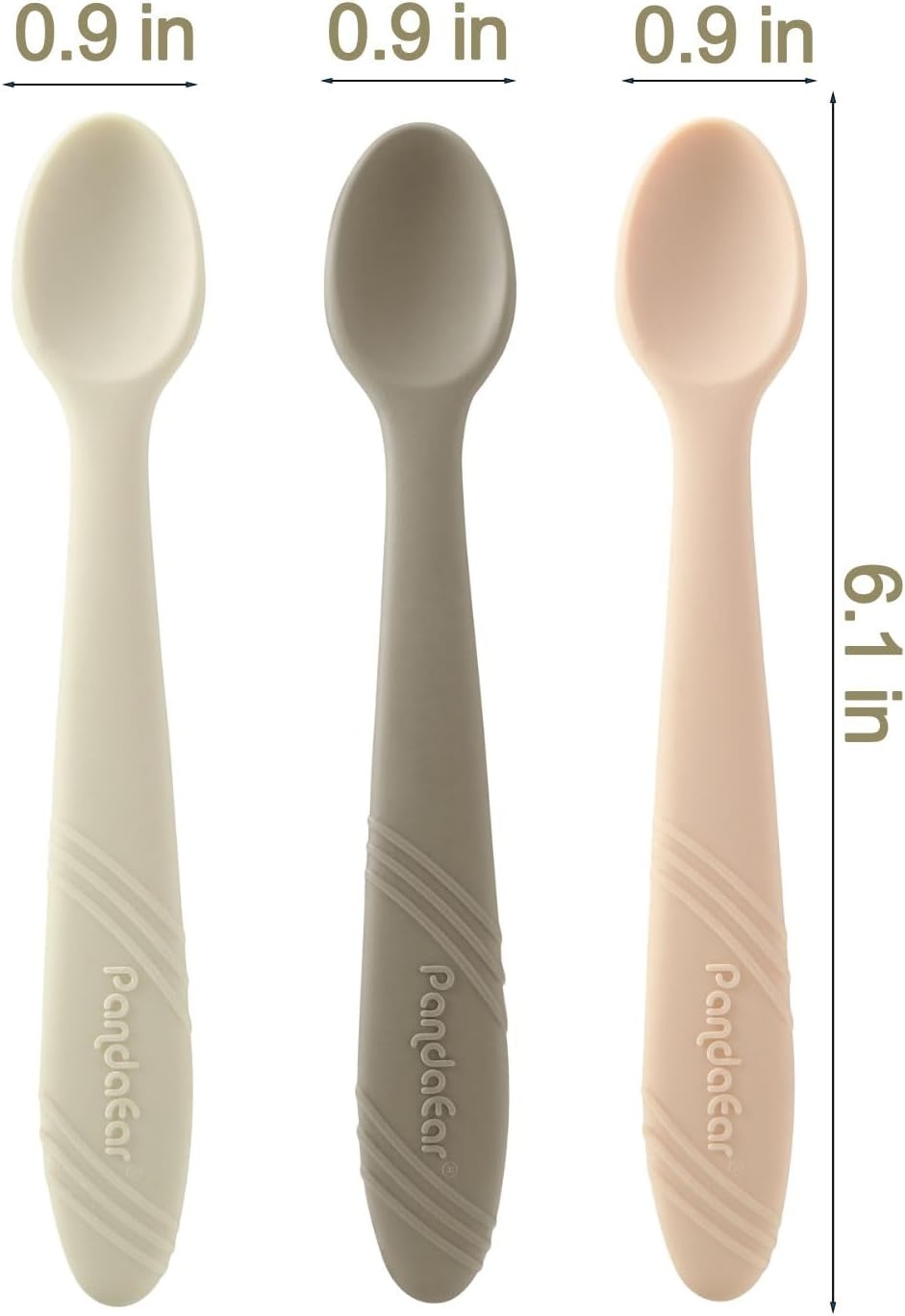 image:imagePandaEar 9PCS Silicone Baby Feeding Set amp 7 Pack Silicone Baby Feeding Spoons