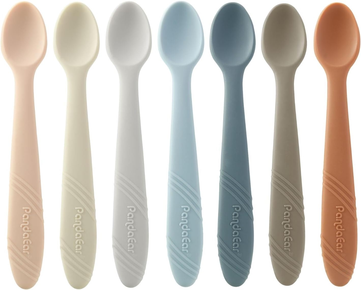 image:imagePandaEar 9PCS Silicone Baby Feeding Set amp 7 Pack Silicone Baby Feeding Spoons