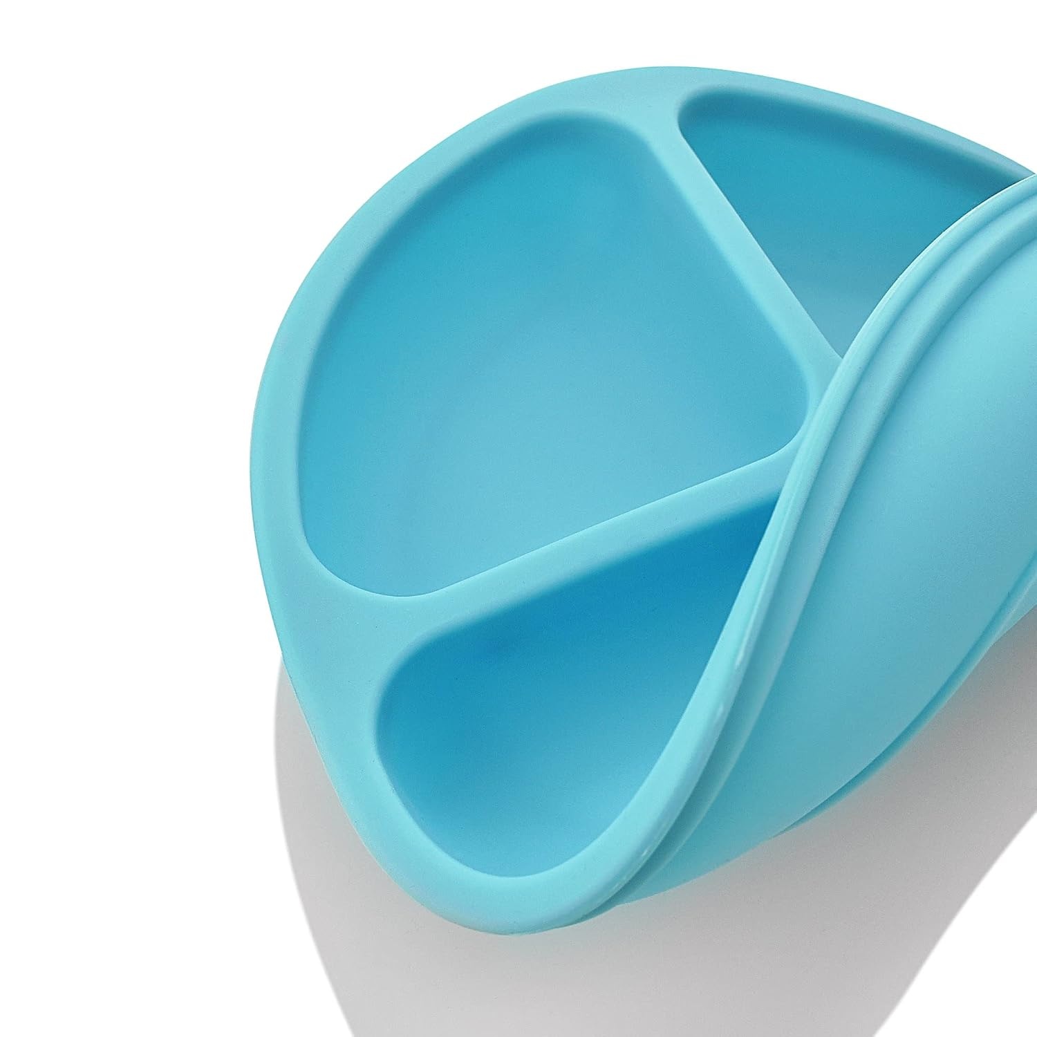 image:imagePandaEar Divided Unbreakable Silicone Baby and Toddler Plates amp Stay Put Spill Proof Stackable Baby Suction Bowls