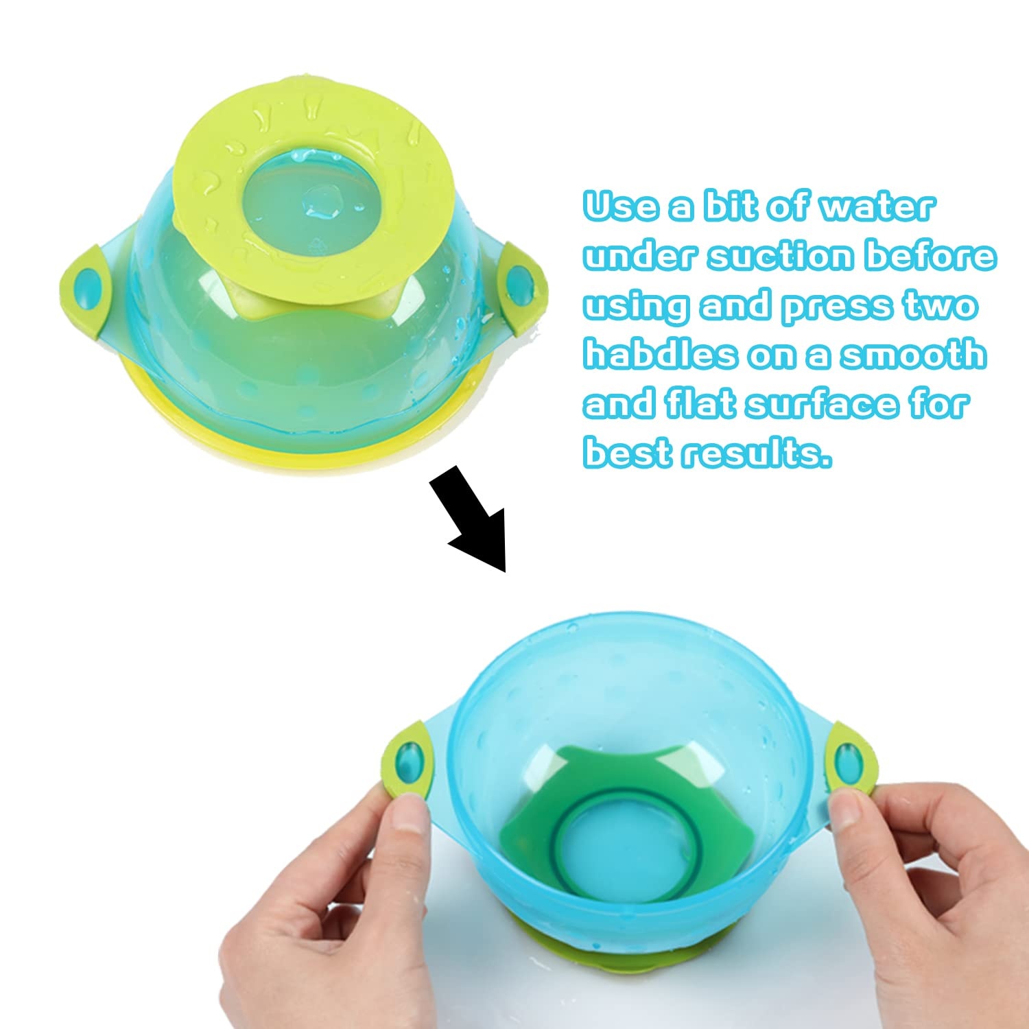 image:imagePandaEar Divided Unbreakable Silicone Baby and Toddler Plates amp Stay Put Spill Proof Stackable Baby Suction Bowls