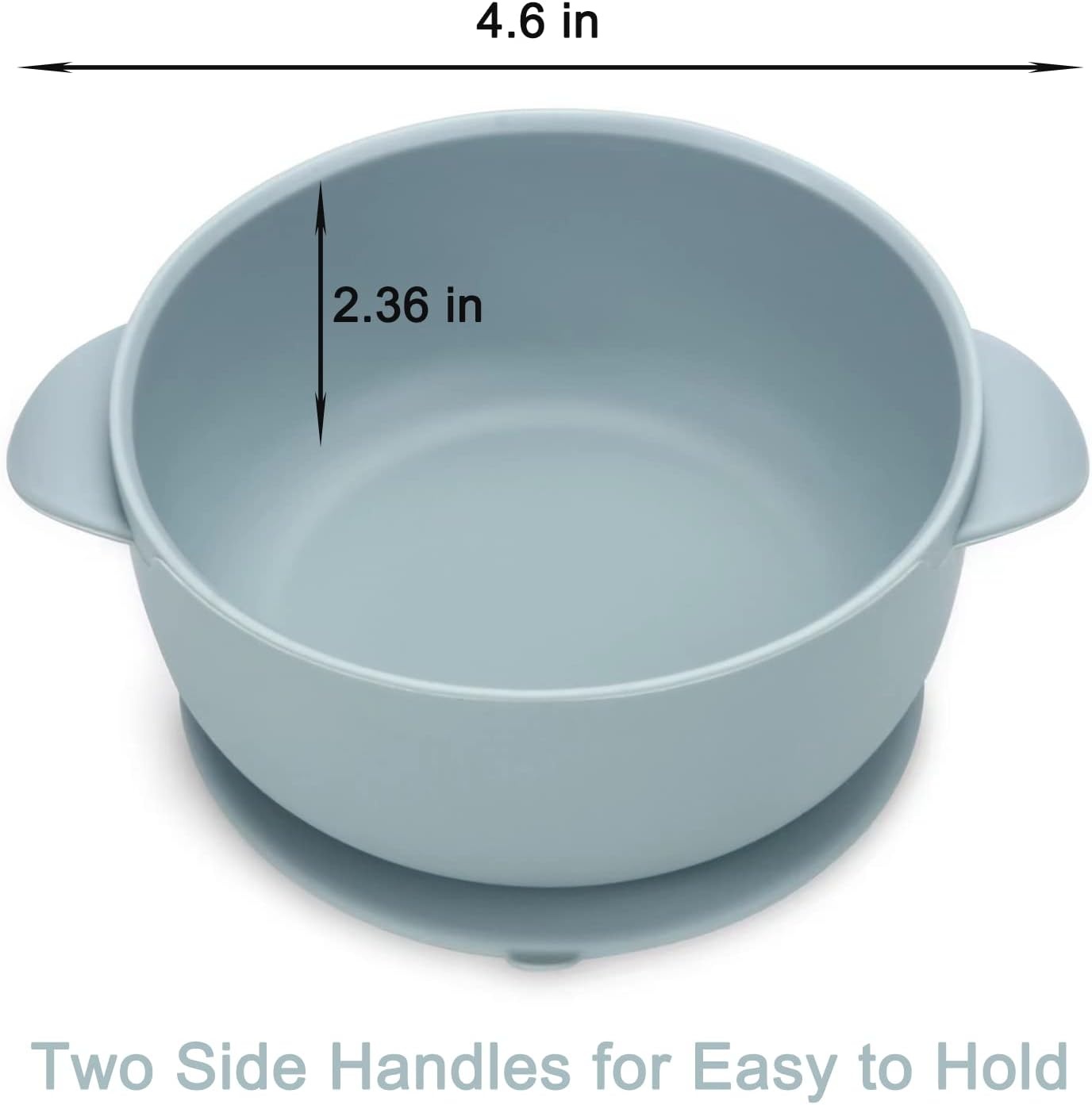 image:imagePandaEar Silicone Baby Feeding Set 2 Divided Suction Plate 2 Suction Bowl 2 Tiny Cup with 2 Spoons Baby Led Weaning Supplies Self Feeding Utensils Blue WhiteBlue White