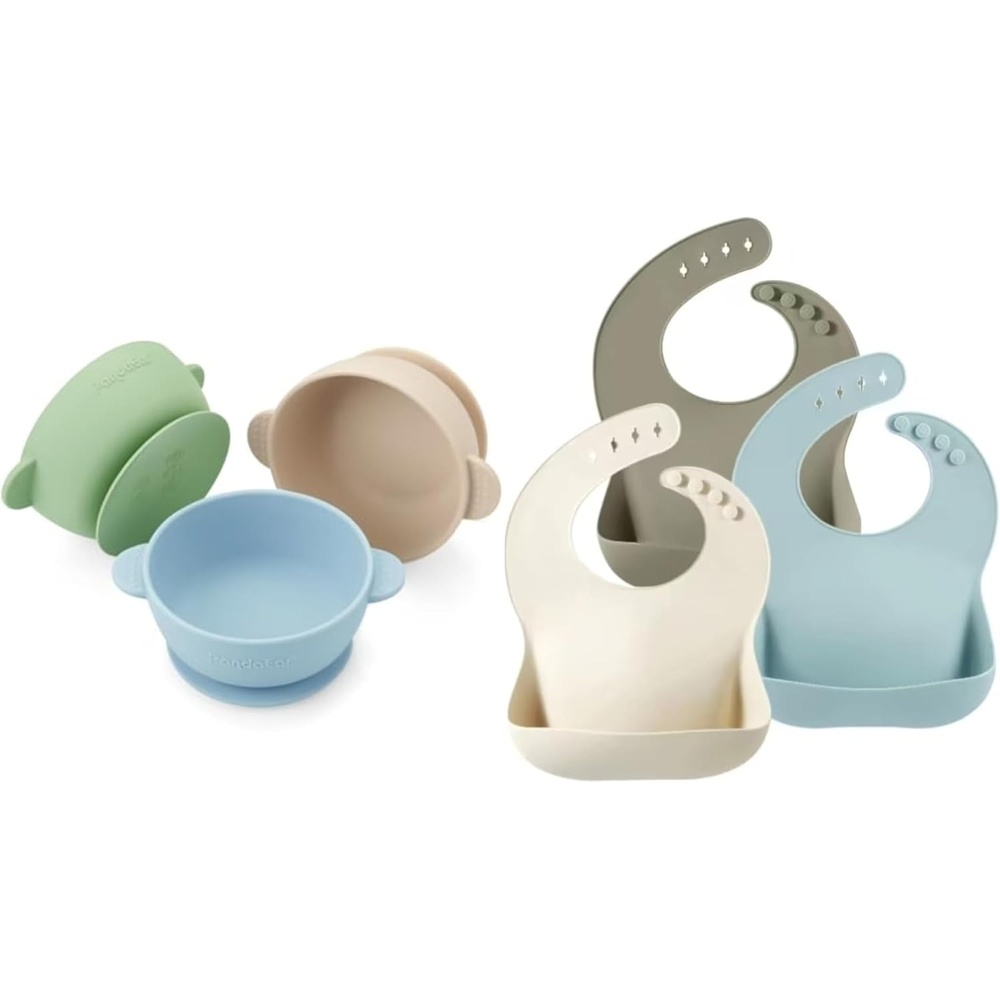 image:imagePandaEar 3 Pack Baby Bowls amp Baby Bibs