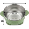 PandaEar 3 Pack Stainless Steel Baby Suction Bowls, Non-Slip Child Food Bowl with Silicone Sleeve for Kids Toddlers Infants, Unbreakable & Mess Free (Pink)(Blue Green Beige)