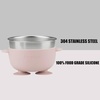 PandaEar 6-in-1 Stainless Steel Baby Feeding Set | Divided Suction Plate, Bowl, Sippy Cup with Straw, Bib, Spoon & Fork | BPA-Free Toddler Feeding Essentials for Self-Feeding (Pink)(Pink)