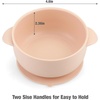 PandaEar Silicone Baby Feeding Set| 2 Divided Suction Plate + 2 Suction Bowl + 2 Tiny Cup with 2 Spoons| Baby Led Weaning Supplies Self Feeding Utensils (Blue White)(Pink Gray)