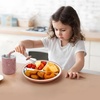 PandaEar Stainless Steel Baby Feeding Set | 2 Divided Suction Plates, 2 Spill-Proof Straw Cups with Silicone Sleeves, 2 Forks & 2 Spoons | Toddler Utensils for Baby Led Weaning, BPA-Free (Pink)(Pink)