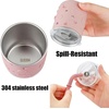 PandaEar Stainless Steel Baby Feeding Set | 2 Divided Suction Plates, 2 Spill-Proof Straw Cups with Silicone Sleeves, 2 Forks & 2 Spoons | Toddler Utensils for Baby Led Weaning, BPA-Free (Pink)(Pink)