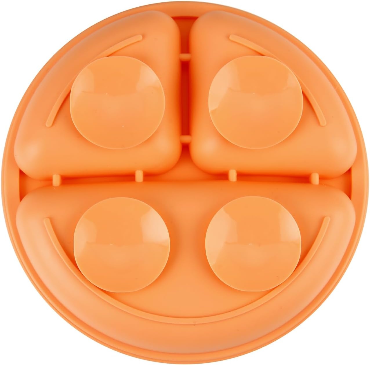 image:imagePandaEar 3 Pack Toddler Plates Silicone Divided Suction Plate for Babies BPAFree 100 FoodGrade Silicone Unbreakable Baby Plate PinkLinenLight PinkOrange