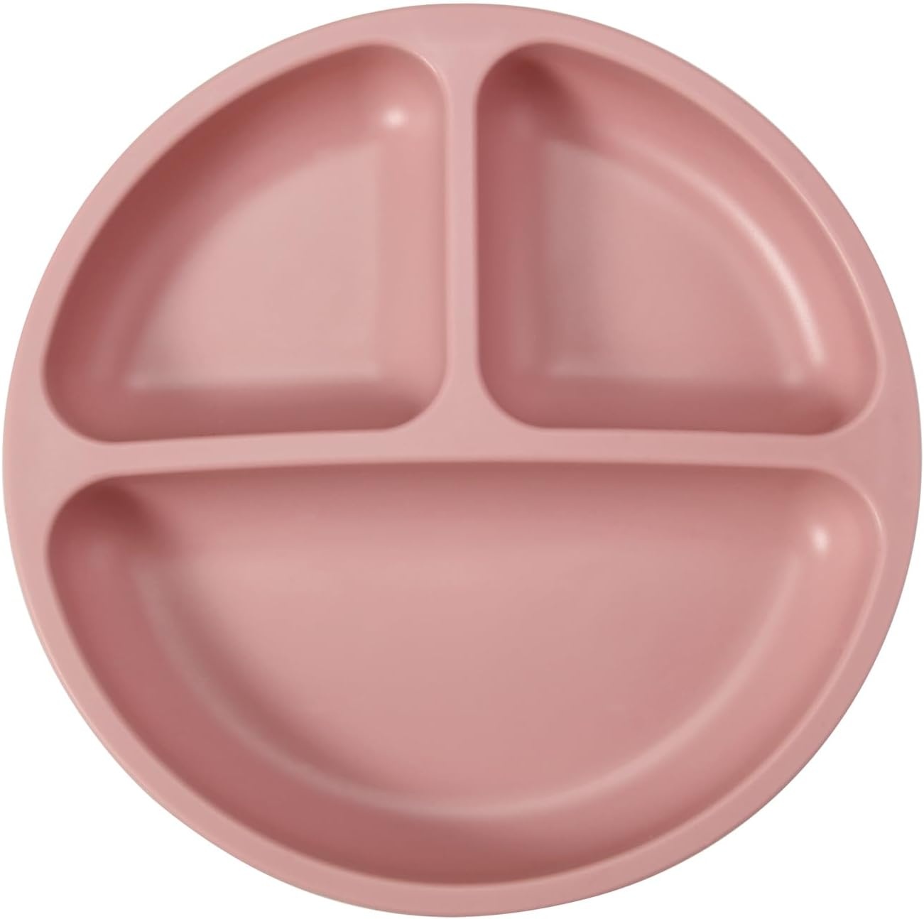 image:imagePandaEar 3 Pack Toddler Plates Silicone Divided Suction Plate for Babies BPAFree 100 FoodGrade Silicone Unbreakable Baby Plate PinkLinenLight PinkPinkLinenLight Pink