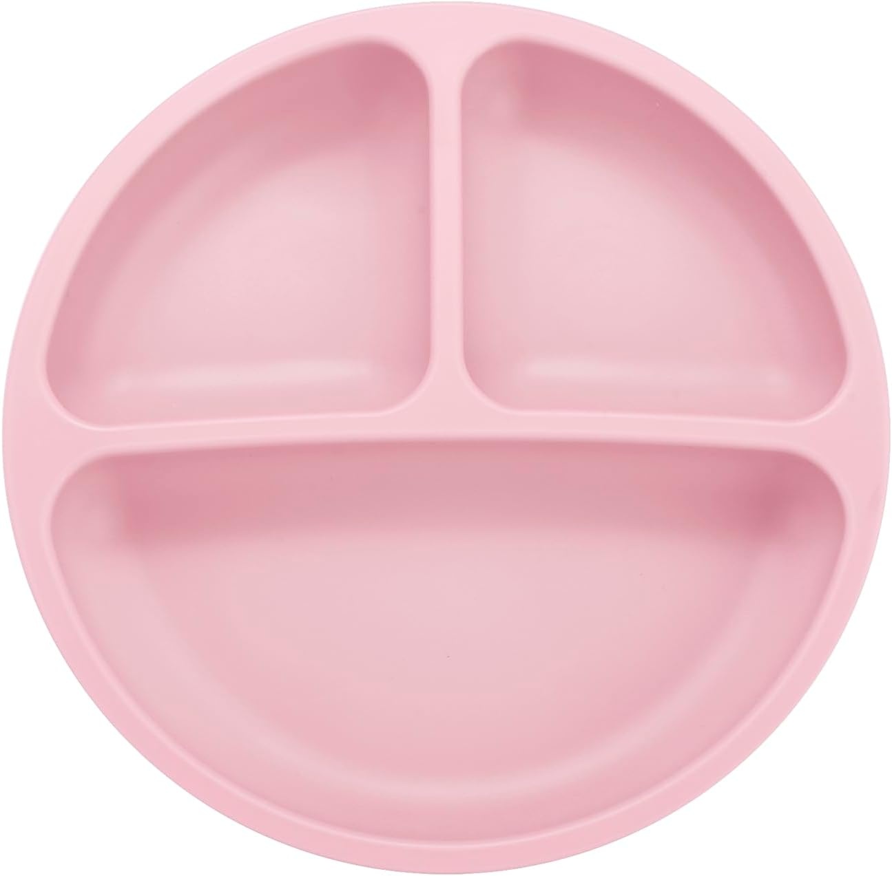 image:imagePandaEar 3 Pack Toddler Plates Silicone Divided Suction Plate for Babies BPAFree 100 FoodGrade Silicone Unbreakable Baby Plate PinkLinenLight PinkPinkPurpleBlue