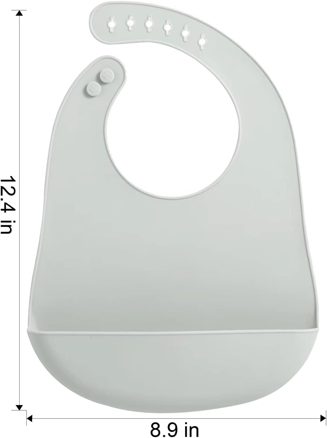 image:imagePandaEar 3 Pack Waterproof Silicone Baby Bibs Super Thin Light Weight Feeding Bib with Food Catcher Pocket for ToddlerWalnutlinenbrown