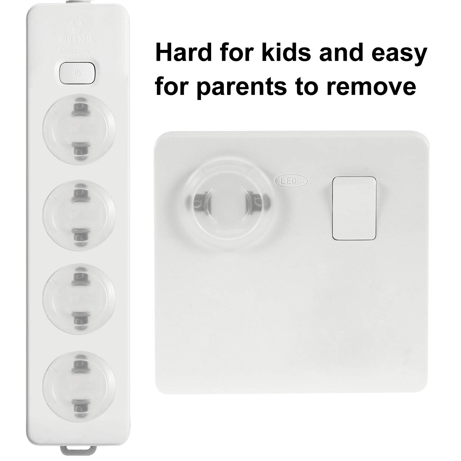 image:imagePandaEar 52 Pack Outlet Plug Covers Clear Child Safety ProtectorsClear