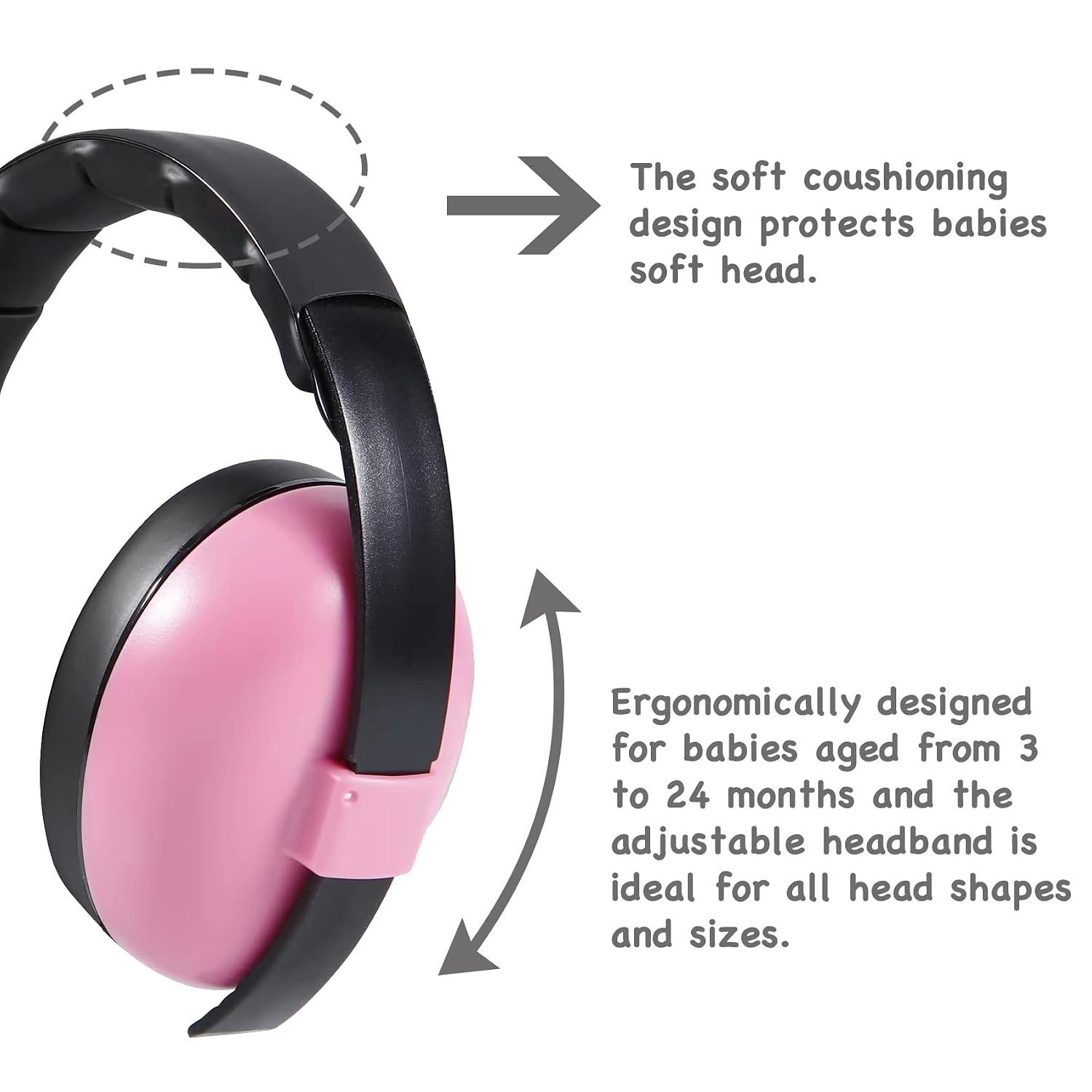 image:imagePandaEar Baby Ear Protection Noise Cancelling HeadPhones Ages 03 Years Infant Hearing Protection Earmuffs BluePink