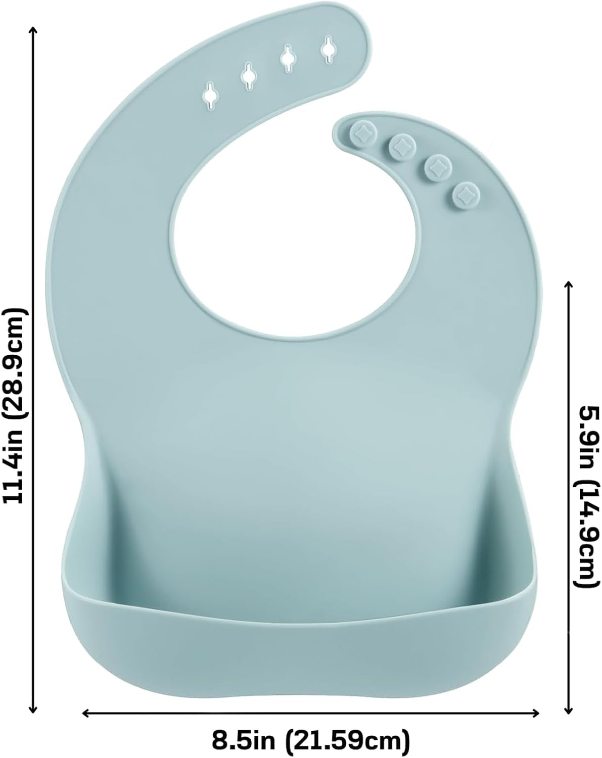 image:imagePandaEar Set of 3 Silicone Baby Bibs Waterproof Soft Unisex 1072 MonthsBlueSageBeige