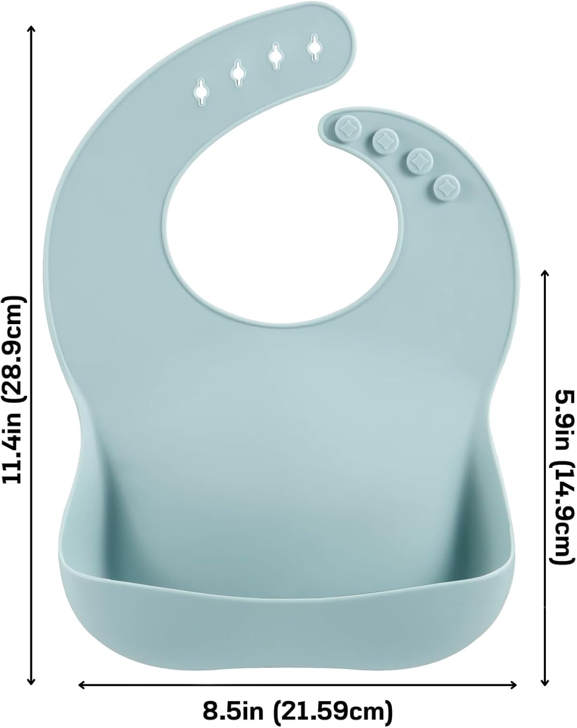 image:imagePandaEar Set of 3 Silicone Baby Bibs Waterproof Soft Unisex 1072 MonthsBlueSageBeige