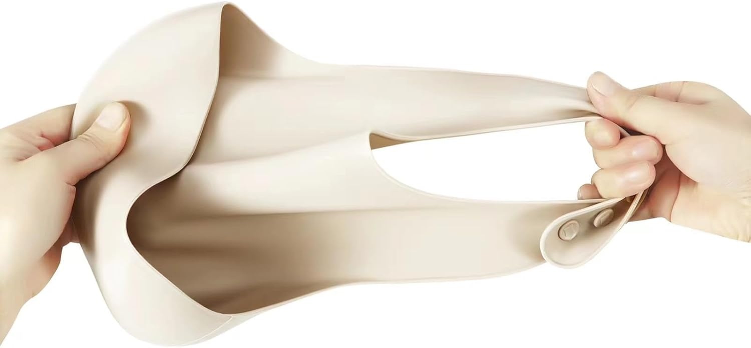 image:imagePandaEar Set of 3 Silicone Baby Bibs Waterproof Soft Unisex 1072 MonthsBlueSageBeige
