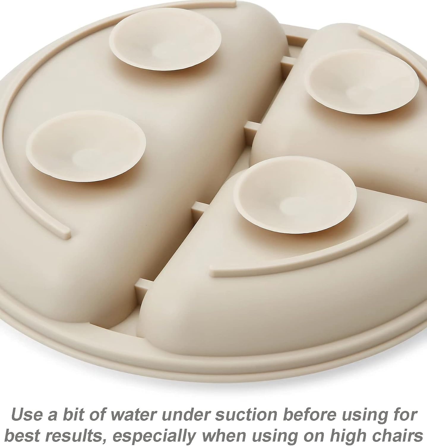 image:imagePandaEar Silicone Baby Feeding Set 2 Pack Divided Suction Plate 2 Tiny Cup with Spoons BPA Free Light TanPinkLight TanWalnut