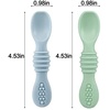 PandaEar 2 Pack Silicone Suction Plate for Baby, Divided Toddler Food Plate(Blue&Green)