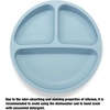 PandaEar 3 Pack Toddler Plates, Silicone Divided Suction Plate for Babies, BPA-Free 100% Food-Grade Silicone Unbreakable Baby Plate (Pink/Linen/Light Pink)(Blue)