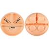 PandaEar 3 Pack Toddler Plates, Silicone Divided Suction Plate for Babies, BPA-Free 100% Food-Grade Silicone Unbreakable Baby Plate (Pink/Linen/Light Pink)(Orange)