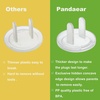 PandaEar 52 Pack Outlet Plug Covers, Clear Child Safety Protectors(Clear)