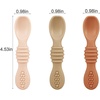 PandaEar Baby Feeding Set, 3 Pack Toddler Plates with 3 Spoons, 100% Silicone Divided Suction Plate for Babies, BPA-Free, Dishwasher and Microwave Safe -Blue/Red/Brown(Pink/Brown/Brick red)