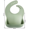 PandaEar Set of 3 Silicone Baby Bibs Waterproof, Soft, Unisex, 10-72 Months(Brown/Blue/Green)