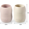 PandaEar Silicone Baby Feeding Set, 2 Pack – Divided Suction Plate, 2 Tiny Cup with Spoons, BPA Free, Light Tan/Pink(Light Tan/Pink)