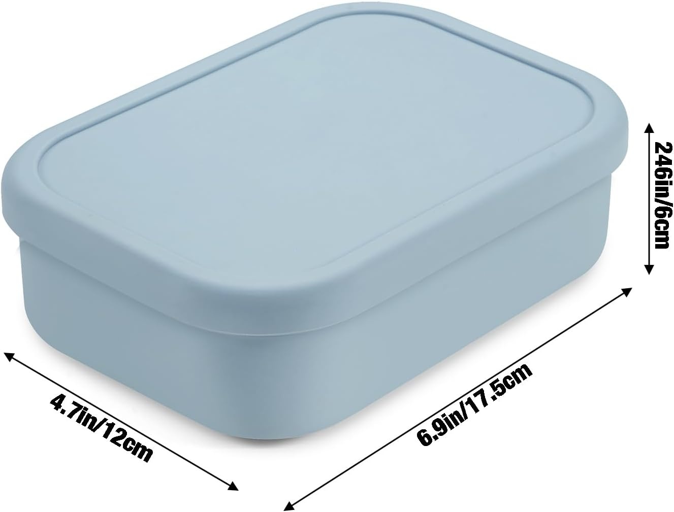 image:imagePandaEar 2 Pack Silicone Bento Lunch Box 3 Compartment Food Container