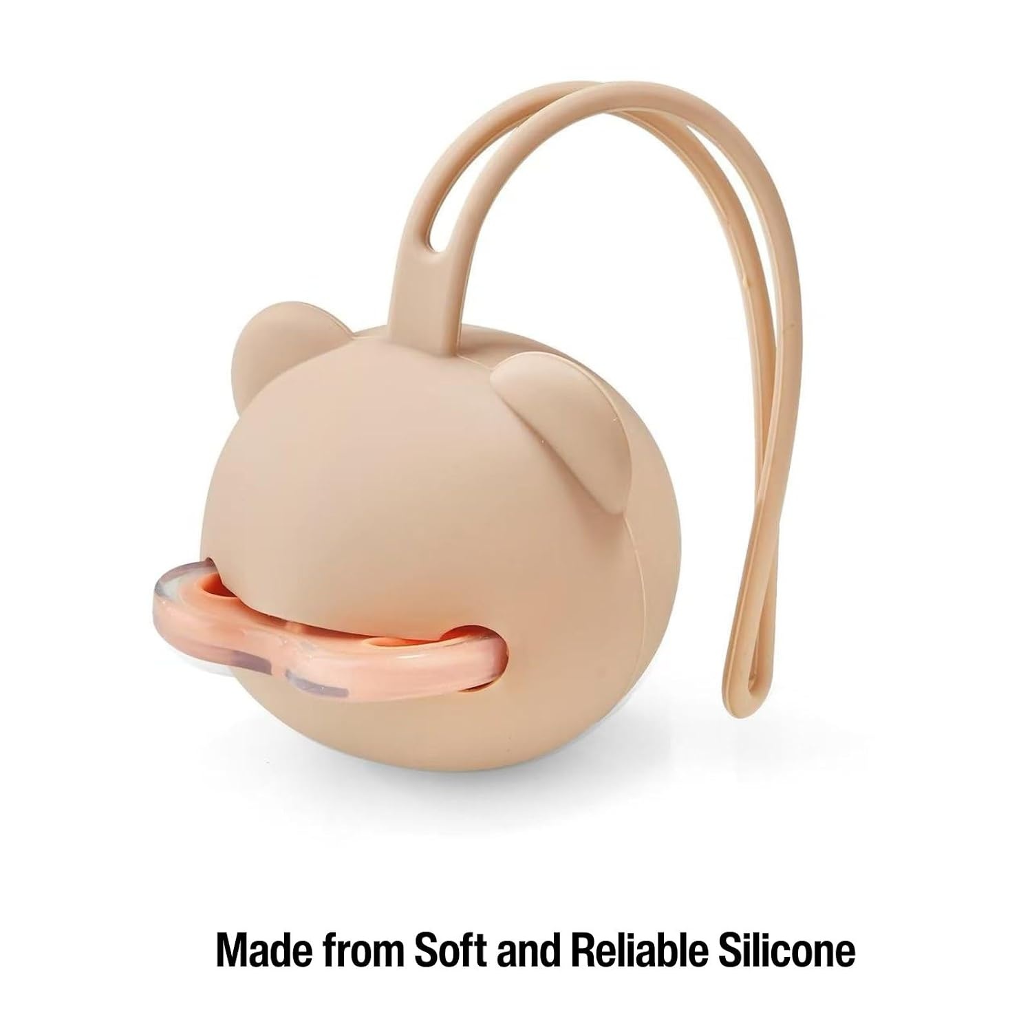 image:imagePandaEar 2 Pack Silicone Pacifier Holder Case with Strap